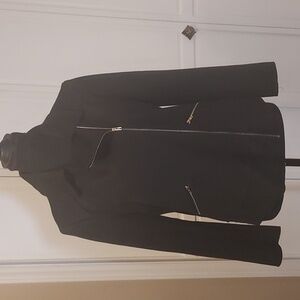 Black Faux Suede Moto Jacket Size M